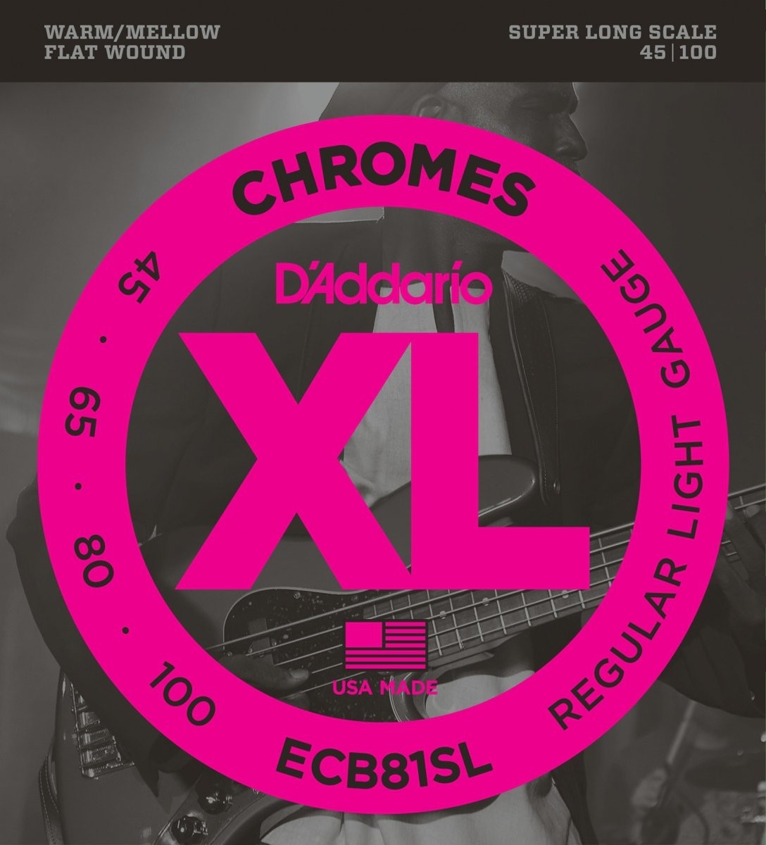 D'Addario ECB80 XL Chrome Super Light (.040  .095) strun gitara basowa ECB81SL