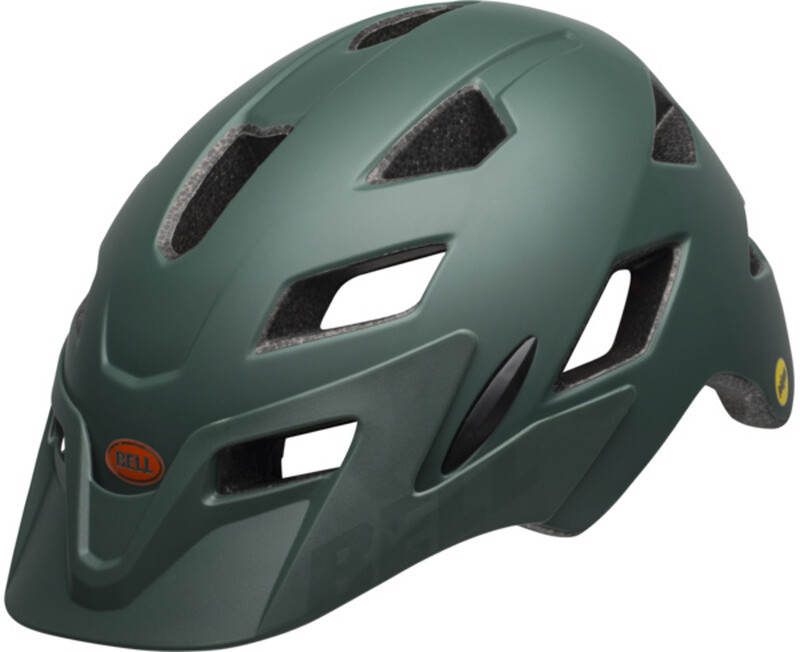 Bell Sidetrack MIPS Kask rowerowy Młodzież, matte dark green/orange One Size | 50-57cm 2021 Kaski dla dzieci 210162-016