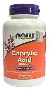Now Foods Caprylic Acid 600mg 100 Kapsułek no-003