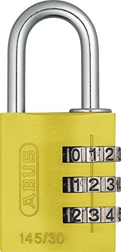 Abus ABUS  145/30 Kłódka 30 MM Żółty połączenie aluminium 46581  abu1453... 14530YEL