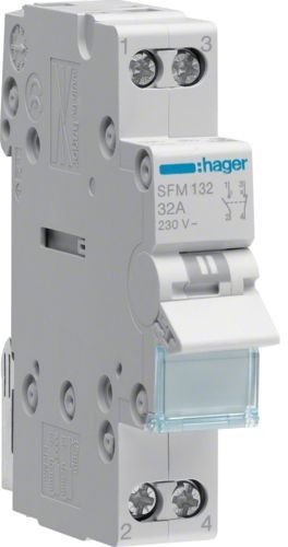 Hager Modułowy przełącznik instalacyjny SFM132 32A 1P SFM132
