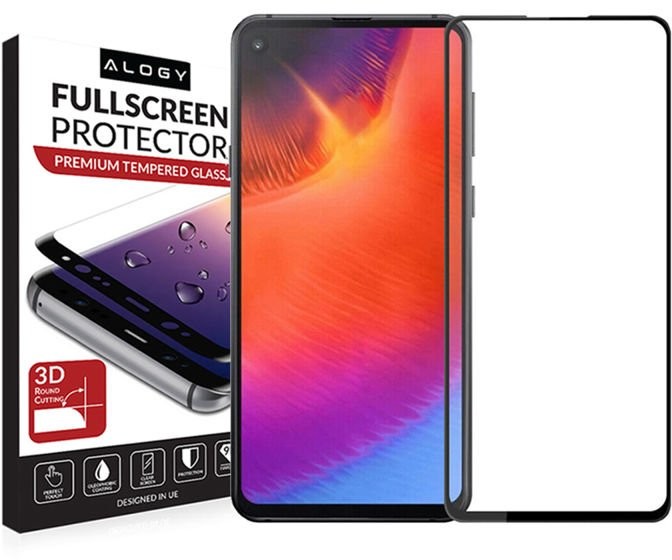 Samsung Alogy Szkło Alogy Full Glue case friendly do Galaxy A60 Czarne 7030X1
