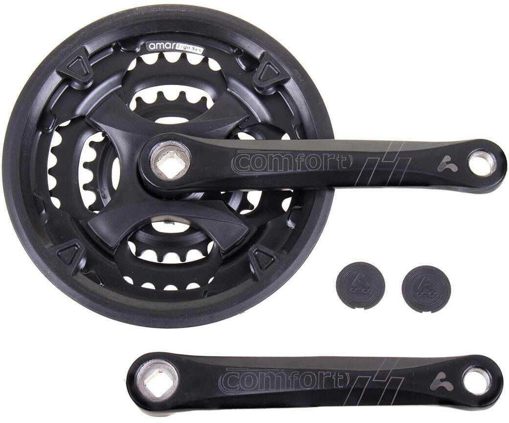 Amar Wheels Mechanizm korbowy Amar COMFORT 24-34-42T 170mm czarny z osłoną 150511