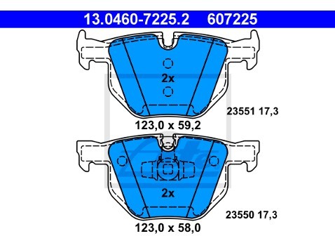ATE Klocki hamulcowe - komplet 13.0460-7225.2