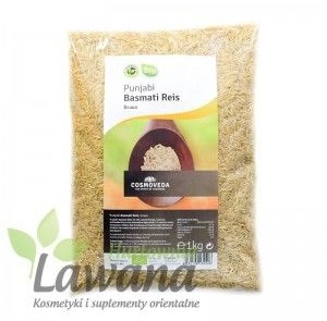 Cosmoveda Brązowy Ryż Punjabi Basmati ORGANICZNY 1kg Cosmoveda