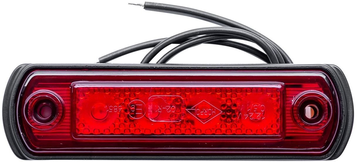 HORPOL Lampa obrysowa LED na gumowej podstawie czerwona LD 677