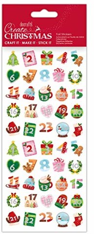 Create Christmas Stwórz naklejki świąteczne, wielokolorowe, jeden rozmiar PMA 828917