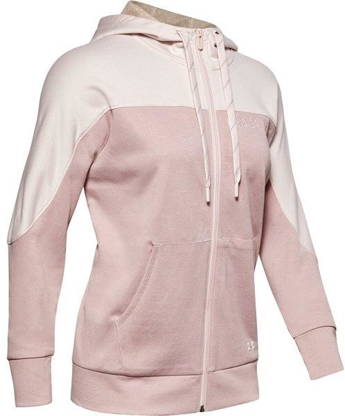 Under Armour Recover Knit FZ Hoodie-PNK