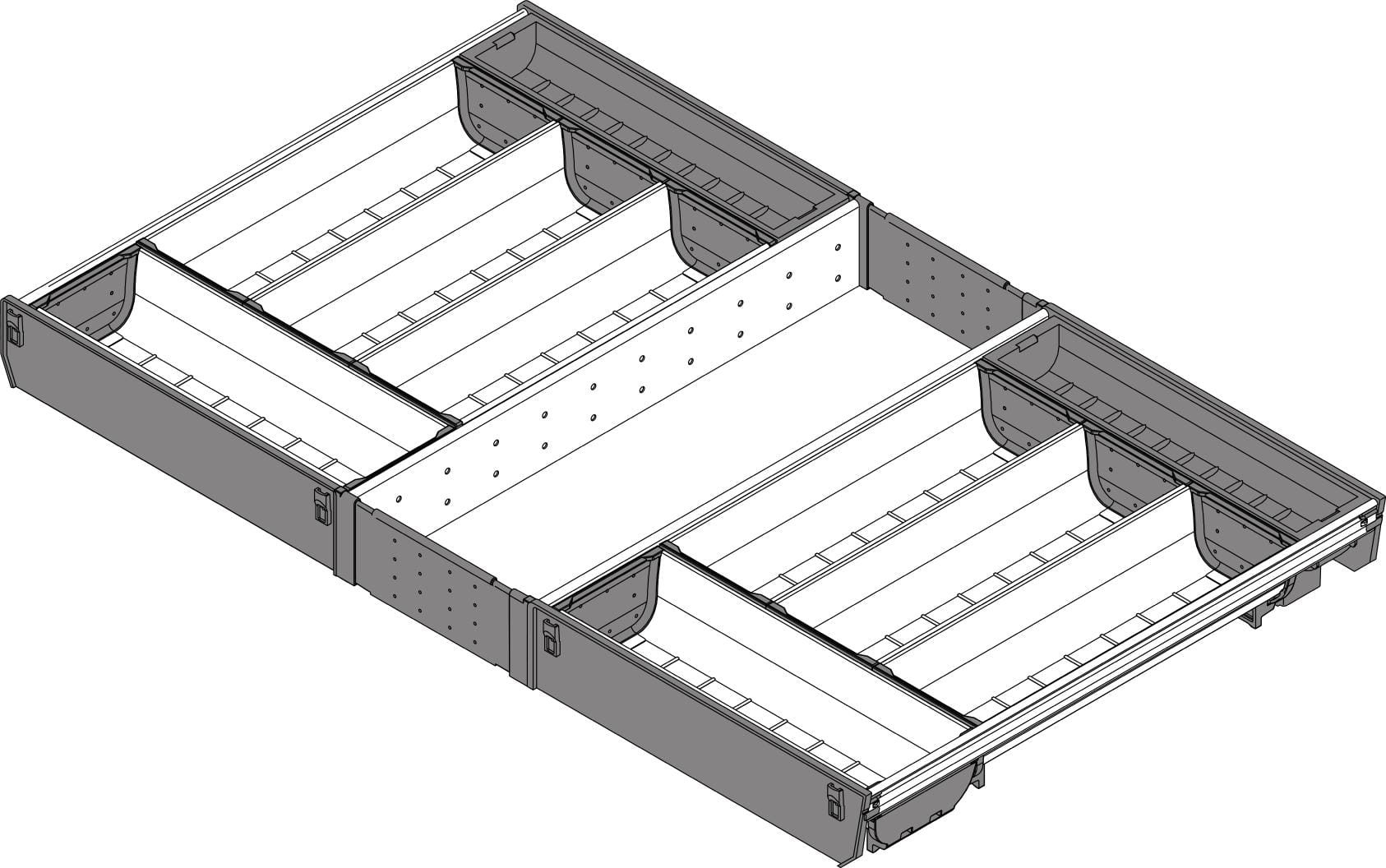 Blum ORGA-LINE wkład na sztućce do TANDEMBOX 450 mm, szerokość korpusu 800 mm ZSI.80VEI4
