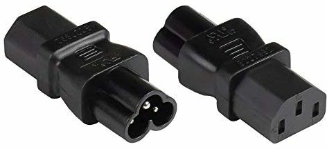 Good Connections Adapter prądu wtyczki IEC C6 (prosty) do gniazda IEC C13 (prosty), UL - adapter sieciowy/adapter sieciowy - czarny PA-0630S