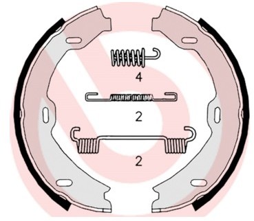 BREMBO Zestaw szczęk hamulcowych S 50 518