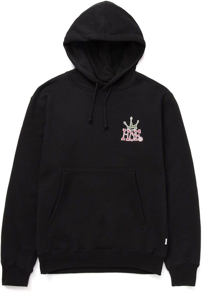 HUF bluza damska HUF CROWN PO HOODIE Black