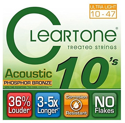 Cleartone cleartone fosforu z brązu Acoustic Guitar Strings CL7410