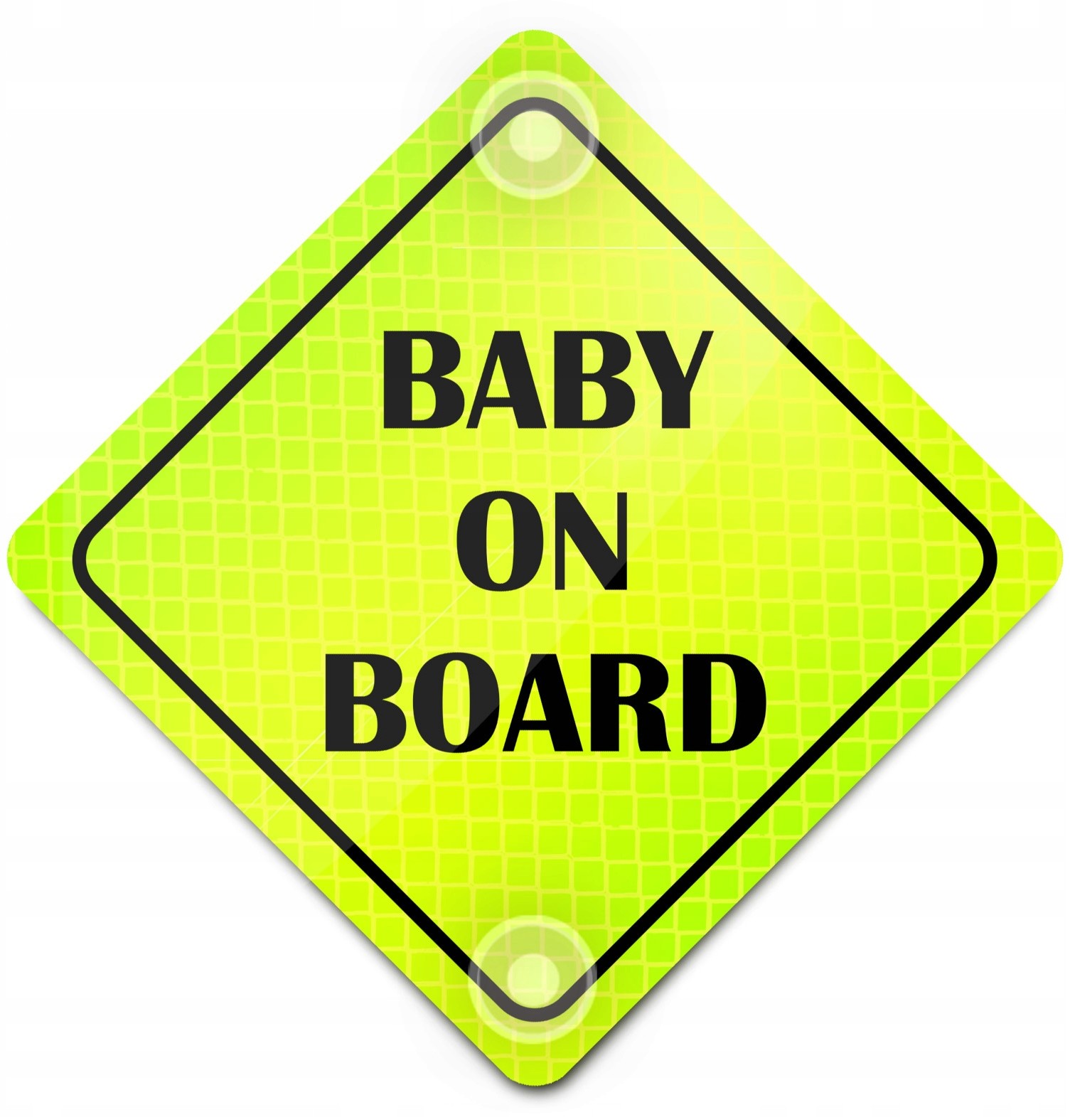 Tabliczka Odblaskowa Baby On Board Przyssawki