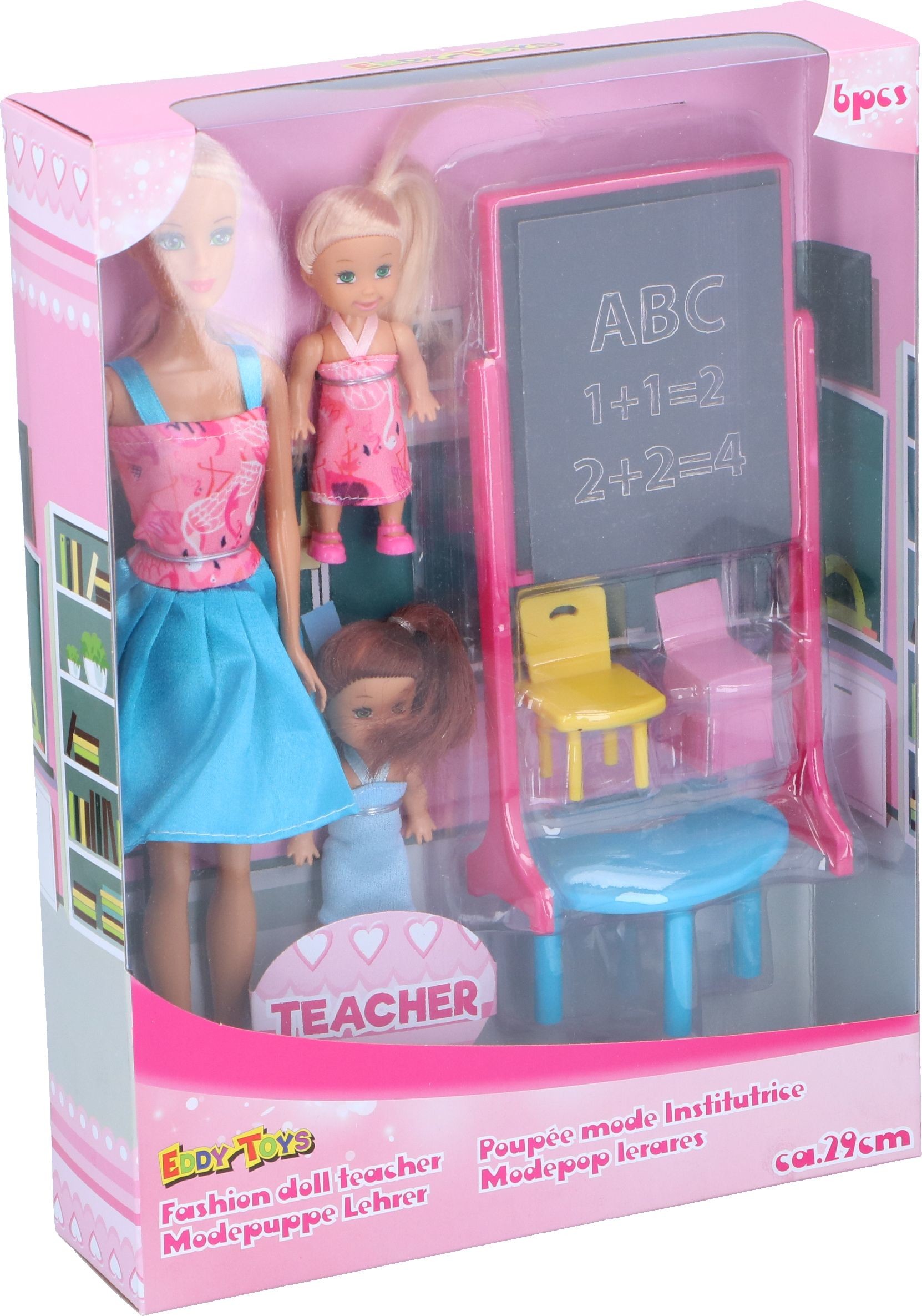 Eddy Toys Lalki dla dzieci nauczycielka klasa EDDY TOYS E-18464