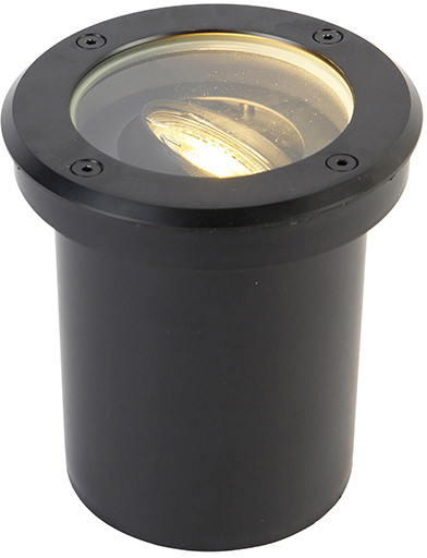 QAZQA Nowoczesny reflektor zewnętrzny naziemny czarny regulowany IP65 - Delux