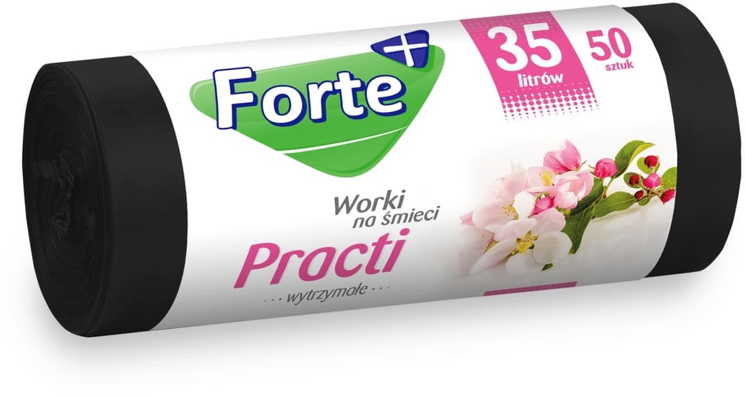 FORTE Worki na śmieci HDPE PRACTI 35L 50szt