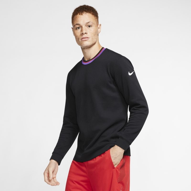 Nike Męska koszulka z długim rękawem do koszykówki Dri-FIT - Czerń