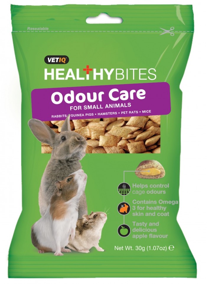 Animals Vetiq by Mark&Chappell Vetiq Przysmaki dla gryzoni kontrola zapachu Healthy Bites Odour Care For Small 30g