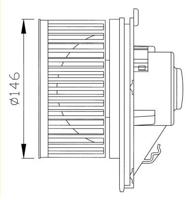 NRF Silnik elektryczny, dmuchawa wnętrza 34066