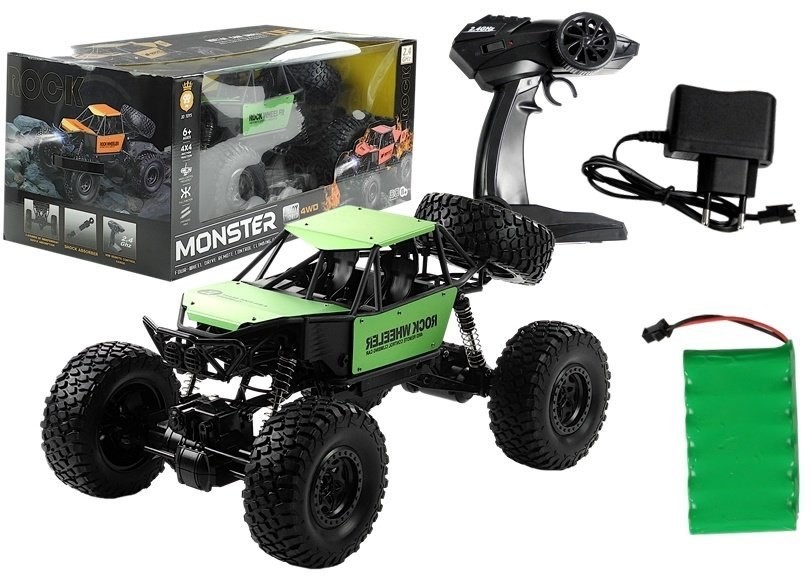Import LEANToys Auto Zdalnie Sterowane Monster Truck na resorach Zielony