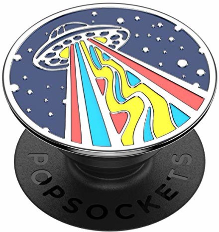 PopSockets PopSockets PopGrip - Rozkładany uchwyt i podstawka do telefonów oraz tabletów z wymiennymi krążkami PopTops - Enamel Outta This World 802378