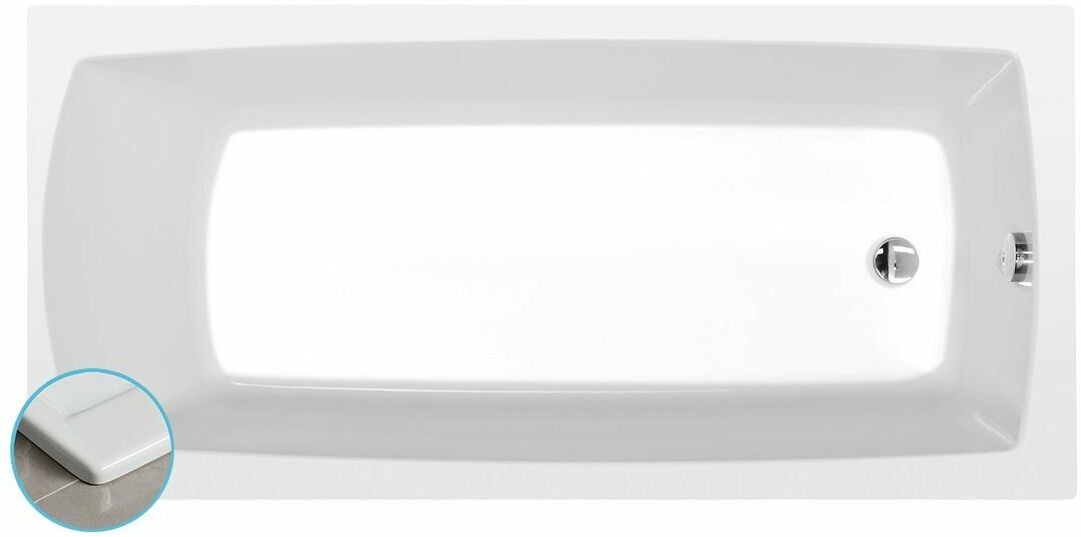 Polysan LILY wanna prostokątna 140x70x39cm biała 72201S