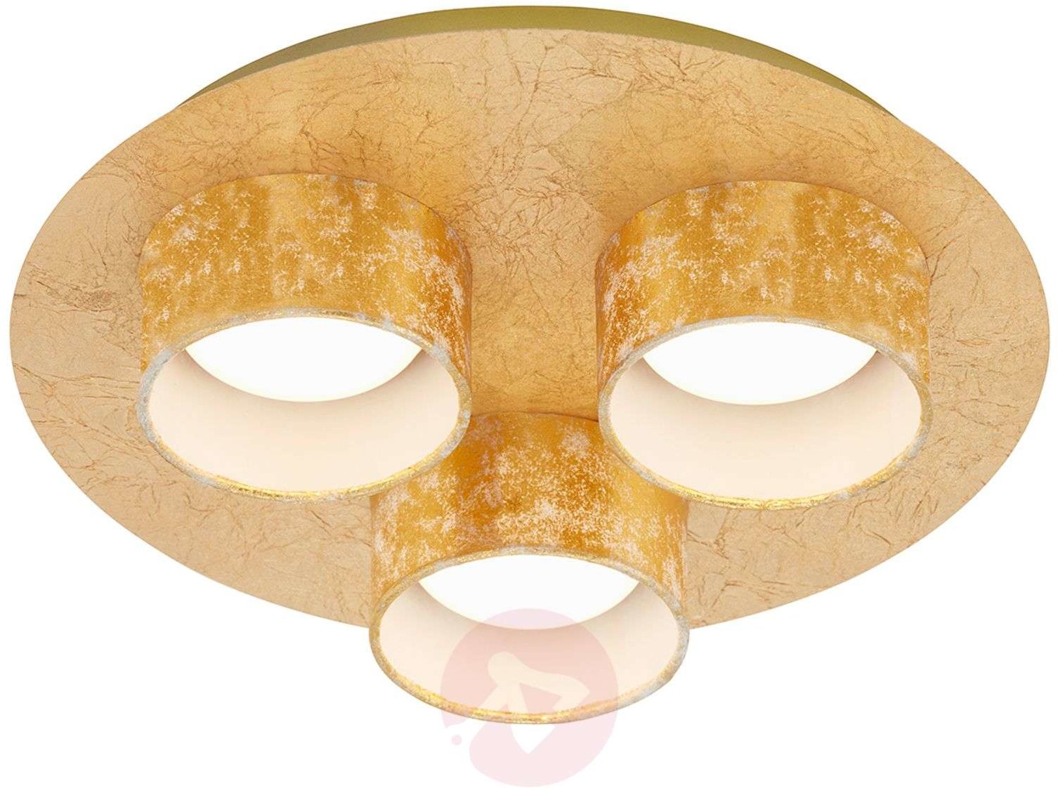 Briloner LED-Deckenrondell Anna, 3-flammig in Gold