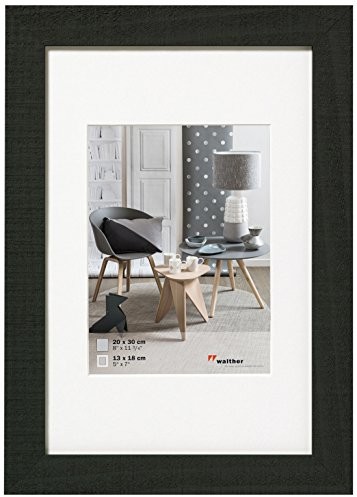 Walther wzornictwo Home rama drewniana 050 X 060 ramka na zdjęcia, drewno, czarna, 54.5 x 1.4 x 64.6 cm HO060B