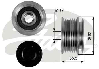 GATES Alternator - sprzęgło jednokierunkowe GATES OAP7044