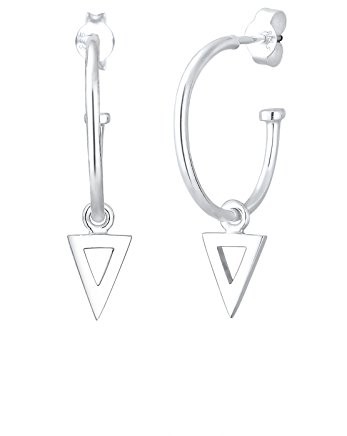 Elli kolczyki damskie trójkąt Creole 925, srebro, srebro 0310851016