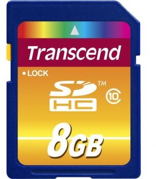 Transcend SDHC Class 10 8GB (TS8GSDHC10)