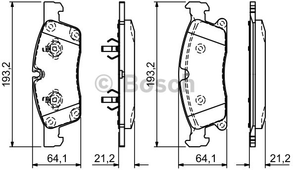 Bosch Zestaw klocków hamulcowych, hamulce tarczowe 0 986 494 672