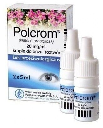 POLFA WARSZAWSKIE ZAKŁ.FARM. S.A. Polcrom 2% Krople do oczu 2x5ml