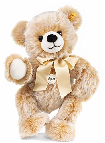 Steiff Bobby Schlenker-Teddybär - 40 cm - miś pluszowy z kokardką - przytulanka dla dzieci - miękki i nadający się do prania - brązowy zaostrzony (013515) 013515