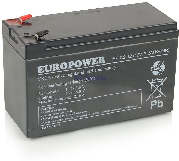 Europower Akumulator EP 7,2-12 12V 7,2Ah 18687666