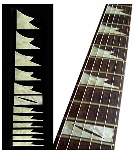 Ibanez Inlaystickers Inlaystickers Fret Markery do gitar i basów - ząb rekina w stylu starzona biała perła F-016ST-AW F-016ST-AW