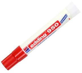 Edding Marker przemysłowy 10.0mm czerwony okrągły 950 EG1023