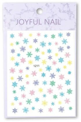 Allepaznokcie Naklejki do paznokci cienkie samoprzylepne świąteczne Joyful Nail Nr 1211