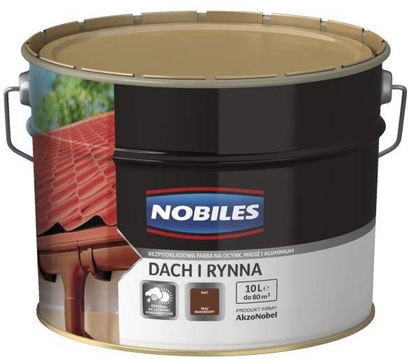 Nobiles Emalia Dach i Rynna brąz mahoniowy 10 l