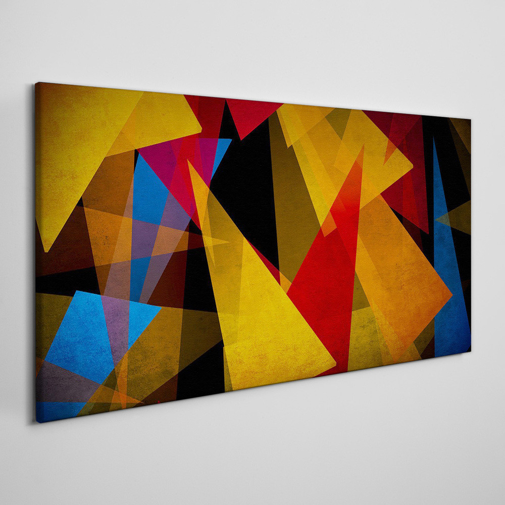 PL Coloray Obraz na Płótnie Abstrakcja Trójkąty Geometria 100x50cm