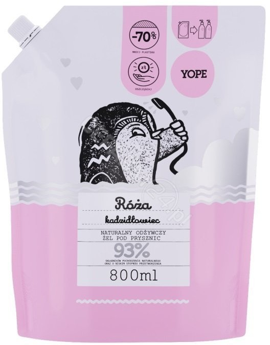 naturalny żel pod prysznic Róża i Kadzidłowiec Reffil 800 ml