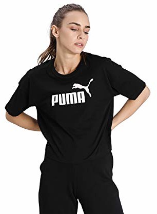 Puma Damska koszulka z logo Ess Cropped Czarny M 586866