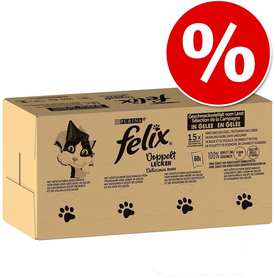 Purina Felix Pakiet , 120 x 85 g - Tuńczyk, łosoś, dorsz, czarniak