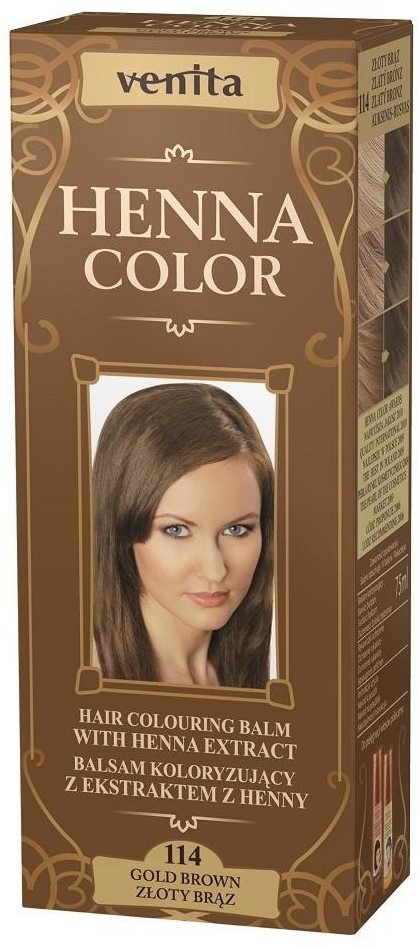 Venita Henna Color balsam koloryzujący z ekstraktem z henny 114 Złoty Brąz 75ml