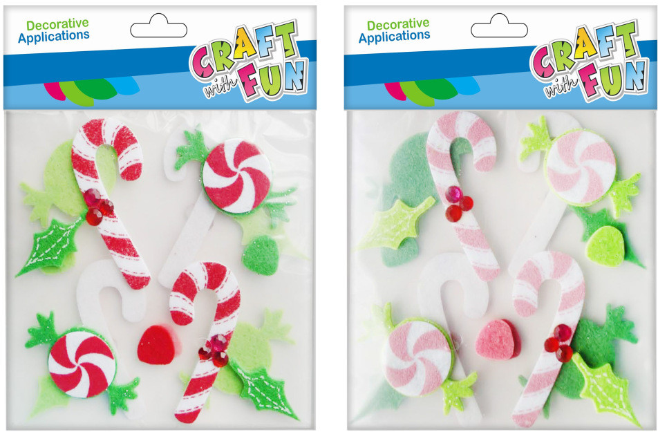 Craft with Fun Ozdoba Bn Filc Lizak Ch samoprzylepna 2x8szt 12/288