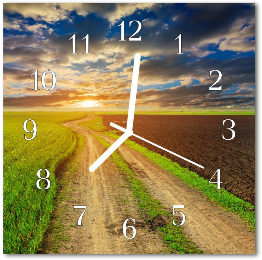 tulup pl Zegar szklany kwadratowy Pole 30x30cm