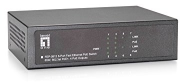 LevelOne Switch  8-Port Fast Ethernet PoE, PoE +, 4 PoE, 90 W 52084303