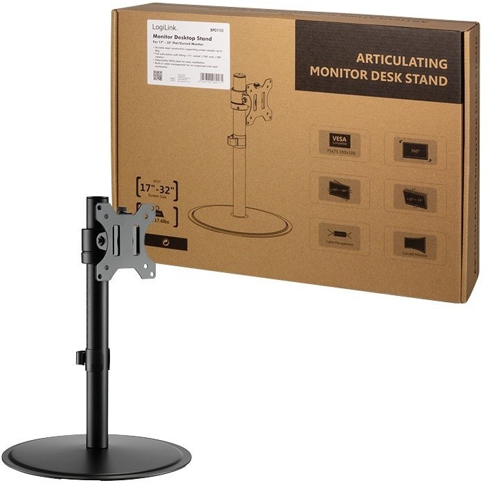 Logilink Podstawa monitora 17-32 cale Max 8kg Stalowa