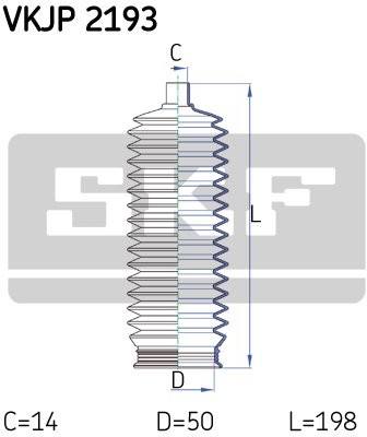SKF Zestaw osłon, układ kierowniczy VKJP 2193